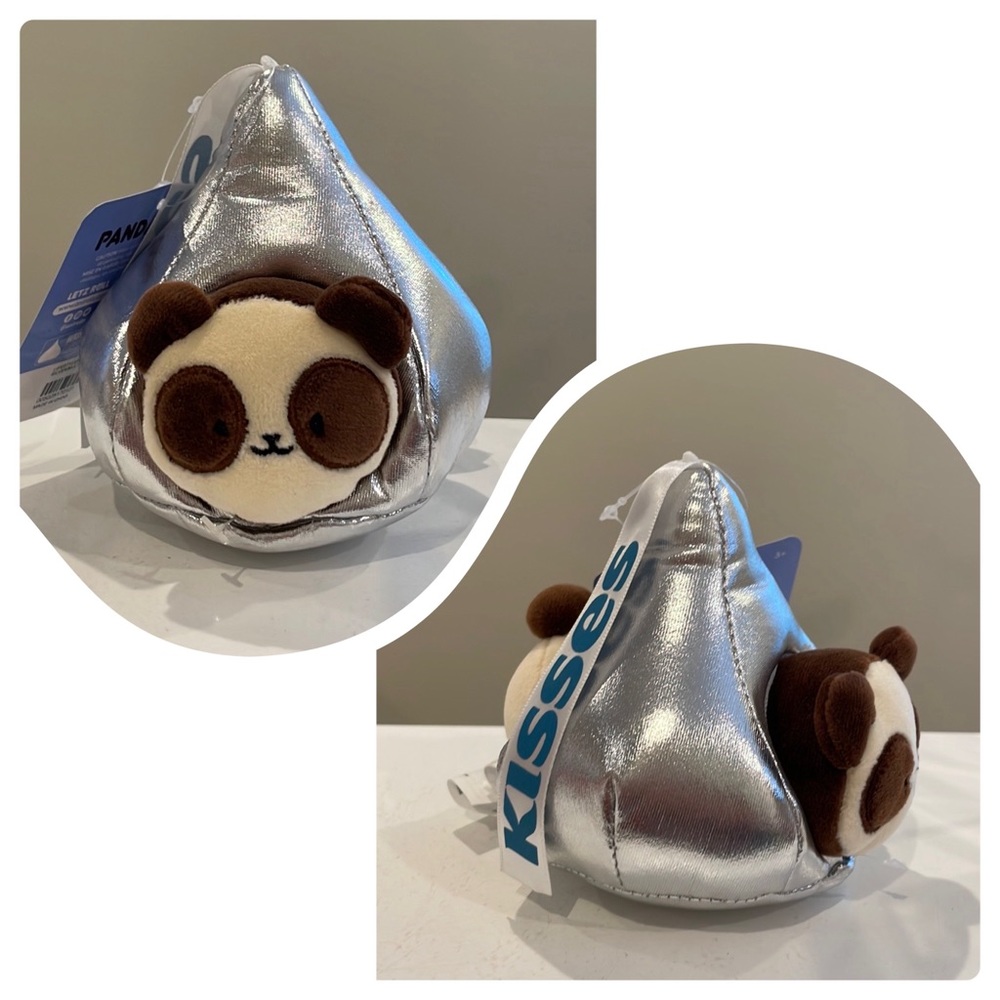 NWT 4” Mini Pandaroll in a Hersheys Kisses Chocolate Plush by Anirollz